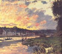 Monet, Claude Oscar - The Seine at Bougival in the Evening